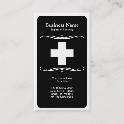Customizable mod medical cross business card
