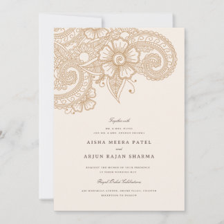 Mod Mehandi Wedding Invitation