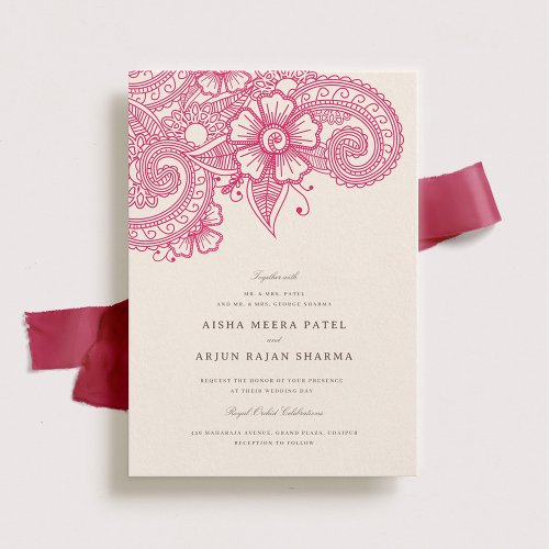 Mod Mehandi Wedding Invitation