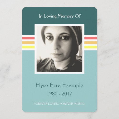 mod memorial card