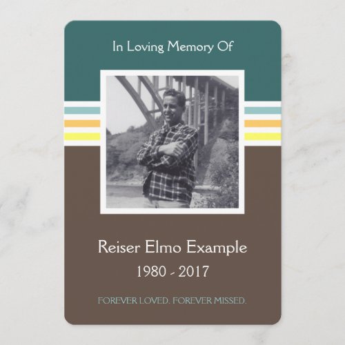 mod memorial card