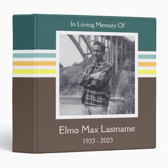 mod memorial guest book binder (Front/Spine)