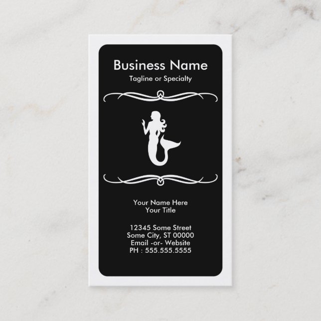 mod mermaid business card (Front)