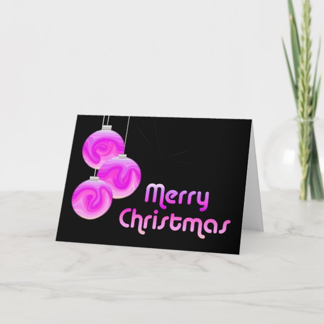 Mod Merry Christmas Holiday Card (Front)