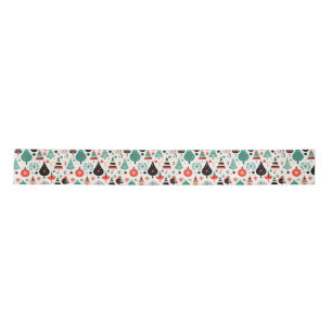 MOD Mid Century Modern Atomic Christmas Satin Ribbon