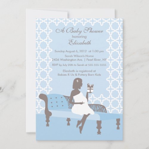 Mod Mom Baby Boy Baby Shower Invitation