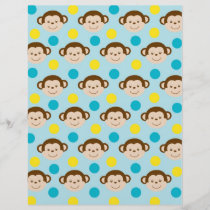 Mod Monkey Baby Scrapbook Paper