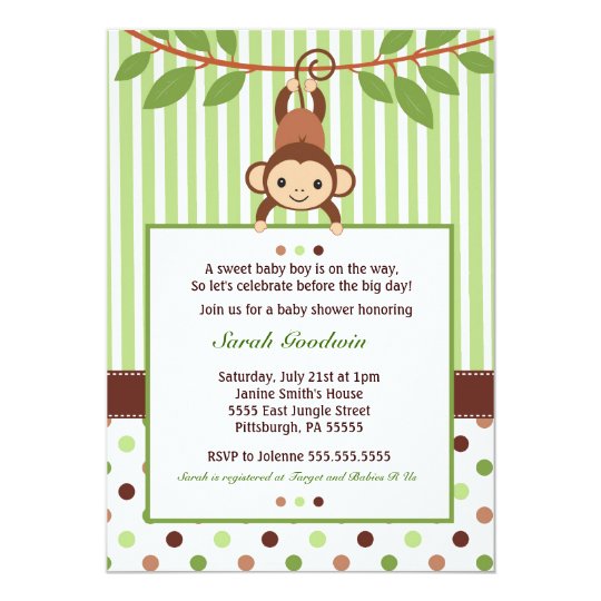 Mod Monkey Baby Shower Invitations mod monkey baby shower invitation zazzle Mod Monkey Baby Shower Invitations mod monkey baby shower invitation zazzle