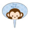 Mod Monkey Cake Topper Cupcake Topper
