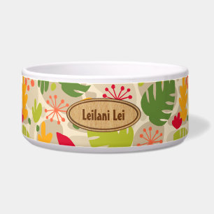 Mod Monstera Leaf Abstract Hawaiian Tropical -Warm Bowl