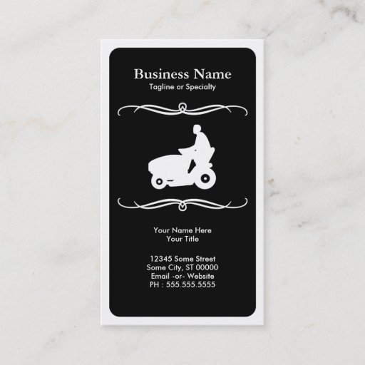 Customizable mod mower business card