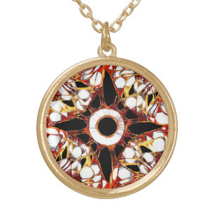 Mod Mystic Mandala Gold Plated Necklace