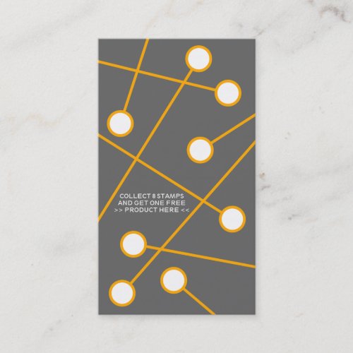 mod orange frequent buyer card business card templates