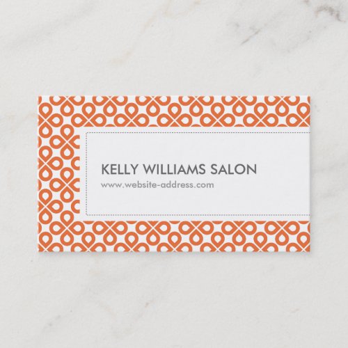 MOD ORANGE PATTERN Business Card