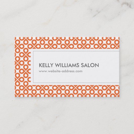 Customizable MOD ORANGE PATTERN Business Card