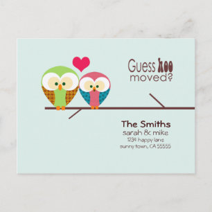 Mod Owl - Just Moved Announcement Postcard