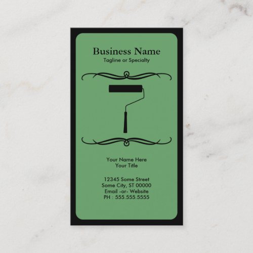 mod paint roller business card templates