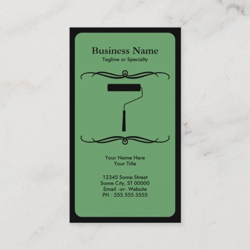 Customizable mod paint roller business card templates