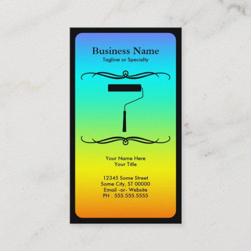 mod paint roller business card