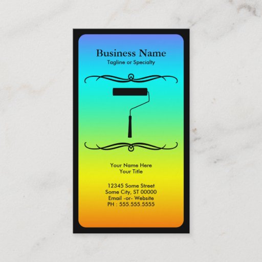 Customizable mod paint roller business card
