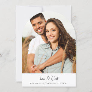 MOD Para Photo Vertical Save the Date Arc Invitation