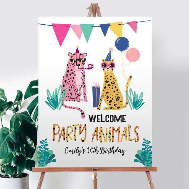 Mod Party Animals Kid's Birthday Party Foam Board (Creator Uploaded)