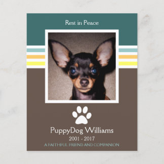 mod pet loss memorial card