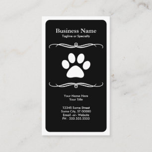 mod pet paw business card