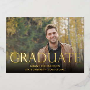 Mod Photo Graduation Party Foil Invitation