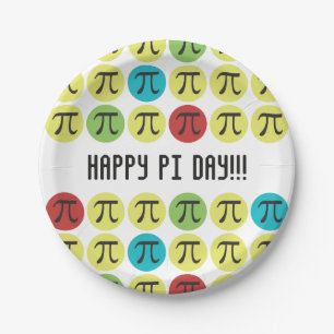 Mod Pi Party Supplies Colorful Pi Paper Plate