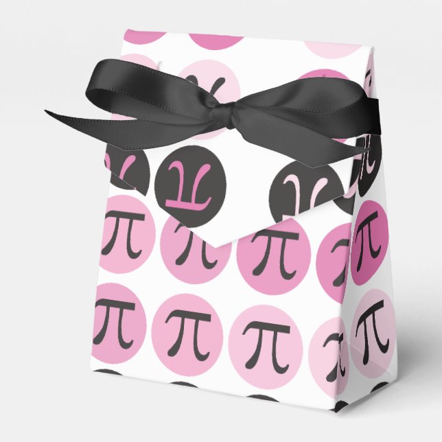 Mod Pi  - Pink Pi Favor Boxes (Front Side)