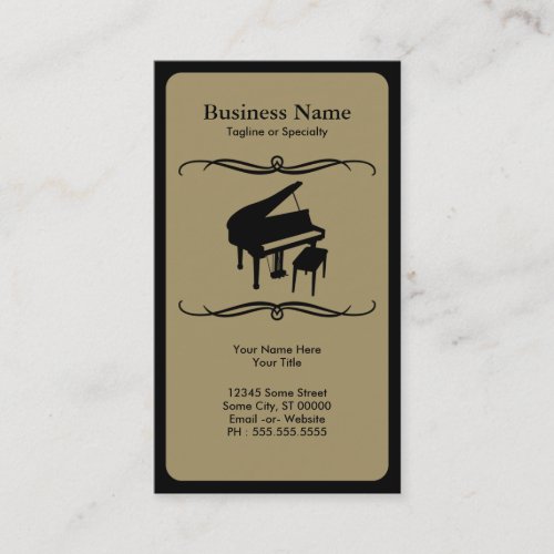 mod piano business card templates