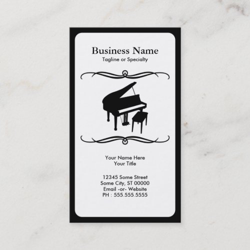 mod piano business card templates