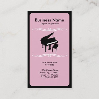 Mod Piano Business Card by asyrum at Zazzle