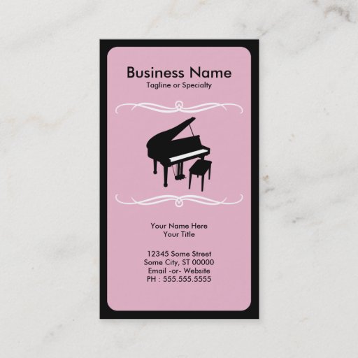 Customizable mod piano business card templates