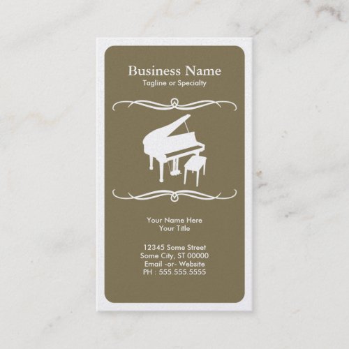 mod piano business card template