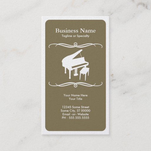 Customizable mod piano business card template
