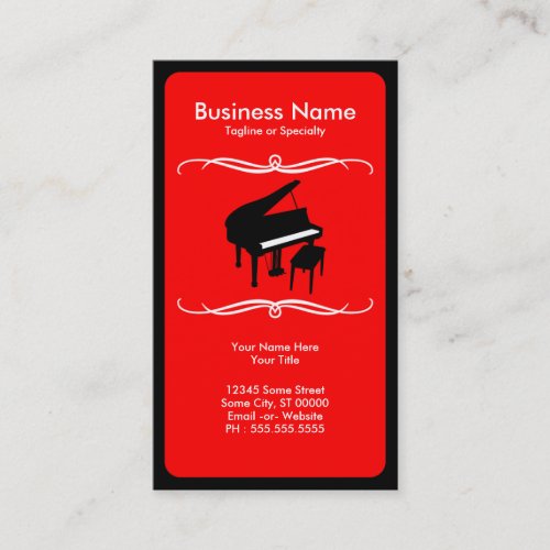 mod piano business card