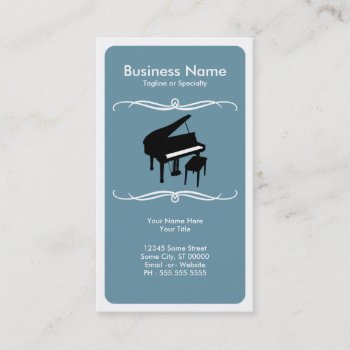 Mod Piano Business Card by asyrum at Zazzle
