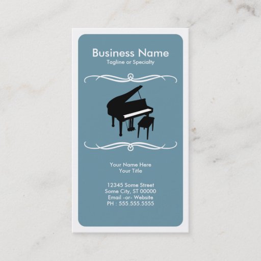 Customizable mod piano business card