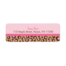 Mod Pink Cheetah Print Jungle Address Labels