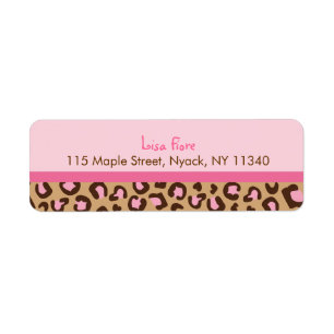 Mod Pink Cheetah Print Jungle Address Labels