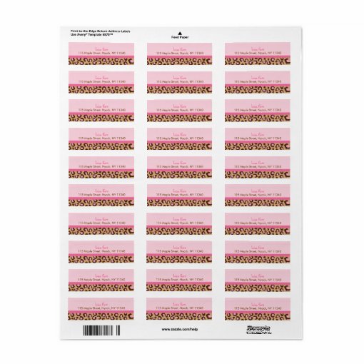 Mod Pink Cheetah Print Jungle Address Labels | Zazzle