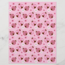 Mod Pink Ladybug Baby Scrapbook Paper