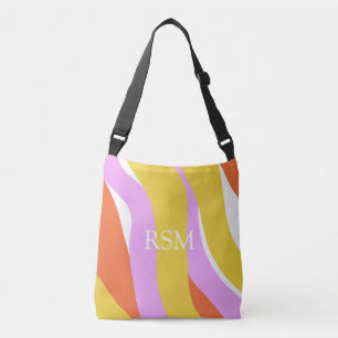 Mod Pink Orange Gold Palm Springs Unique  Crossbody Bag