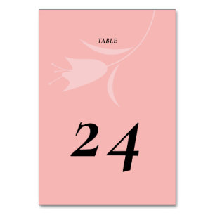 MOD PINK TULIP WEDDING TABLE NUMBER
