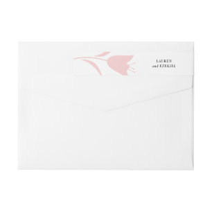 MOD PINK TULIP WEDDING WRAP AROUND LABEL