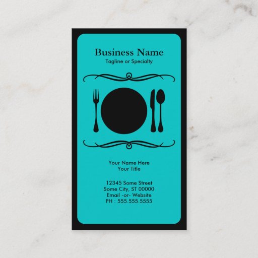 Customizable mod place setting business card