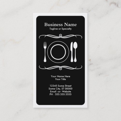 mod place setting business cards