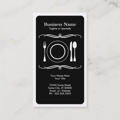 Customizable mod place setting business cards